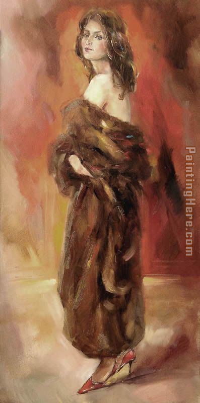 Lady in Fur painting - Anna Razumovskaya Lady in Fur art painting